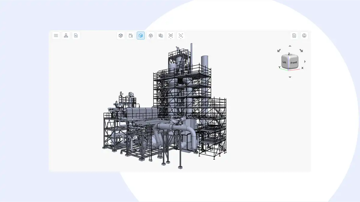 Illustration of the enhanced BIM model structure in CAD Exchanger 3.23.0, showing significant advancements for optimized management of architectural models