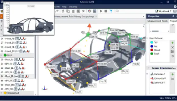 CAD Exchanger Mesure de modèle CAO dans ArtemiS SUITE