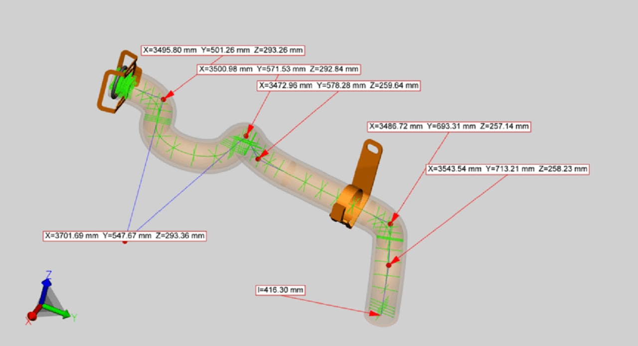 Neutral axis create with 3DViewStation