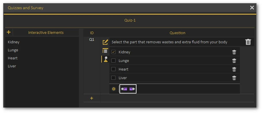 Quiz InteractiveElements UI